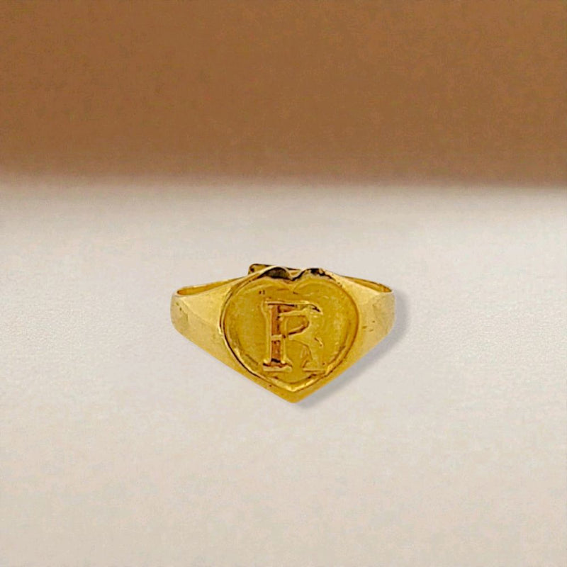 R Gold Ring 24K / Cincin Emas R 24K / 111CMSWP1