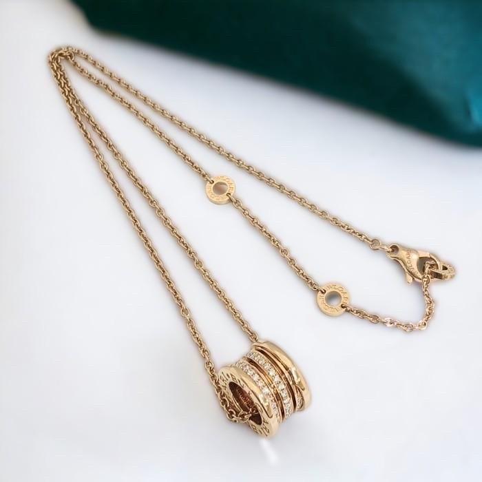 Round Whirl Diamond necklace 18k bv rose gold zero-Diamond Jewelry