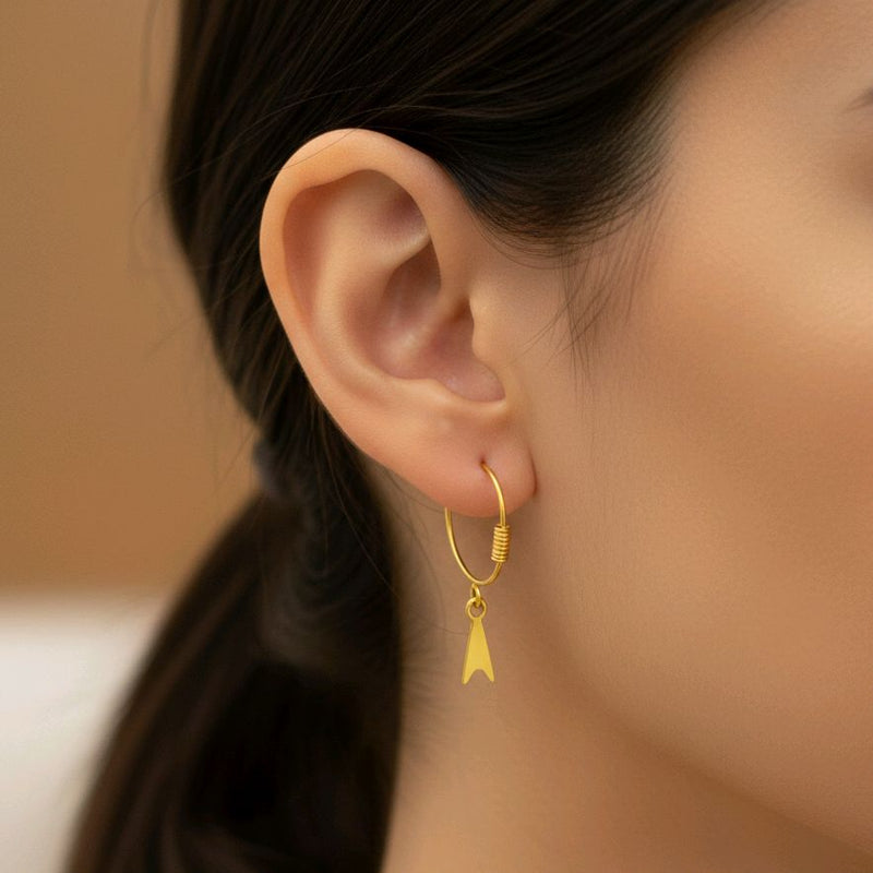 Hoop Gold Earring 23K / Anting Emas Hoop 23K / 347AMSWP1