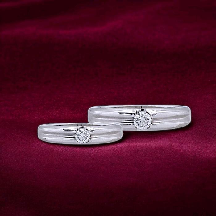 Wedding Ring Solitaire 18K / Cincin Nikah Solitaire 18K / Diamond Jewelry 61CBNKH394WPLS - 62CBNKH4997WPLS