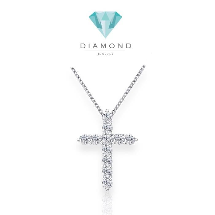 Diamond Cross 18K White Gold Diamond Jewelry-303LB28600ABLS-HT