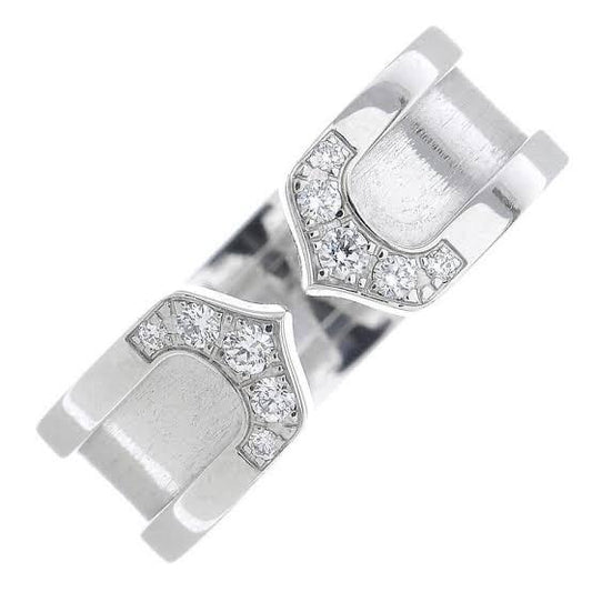 Diamond Ring Double C-Cincin Berlian- 577-Diamond Jewelry-38CBM577LSWP-HT