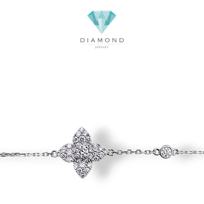 Flower Diamond Bracelet 18K / Diamond Jewelry