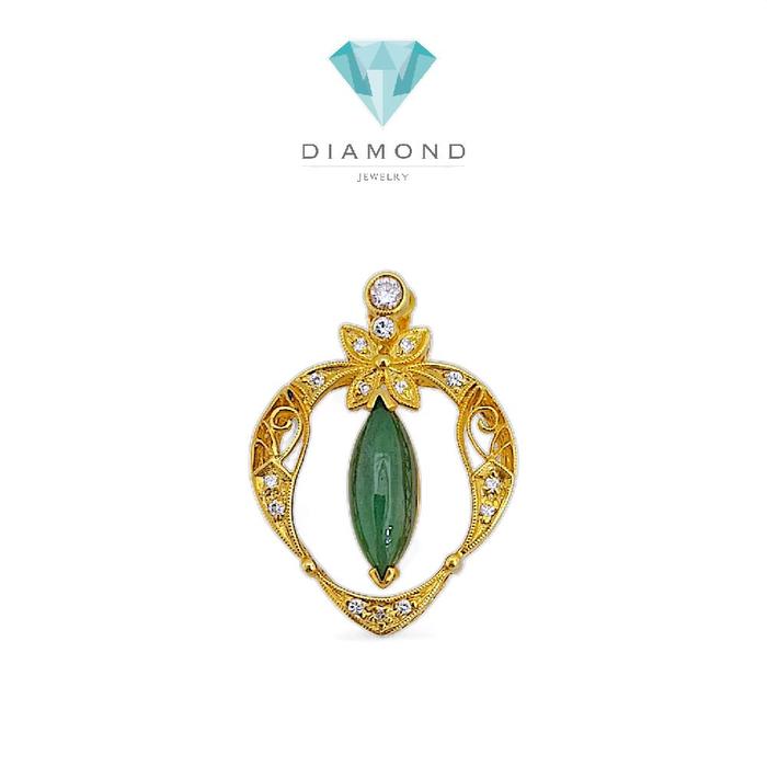 Liontin Love Jade Diamond 18K / Diamond Jewelry 15LBGT493WP-HT