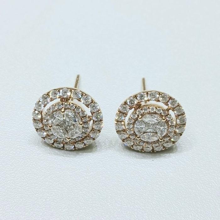 Halo Round Espera diamond earring 18k-Diamons Jewelry