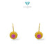 Ruby Vermeil Gold Earrings 23K / Anting Emas Ruby Vermeil 23K / Diamond Jewelry / 314AMSWP2
