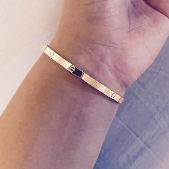 Gelang emas polos bracelet love mas klik 16/17K -Diamond Jewelry