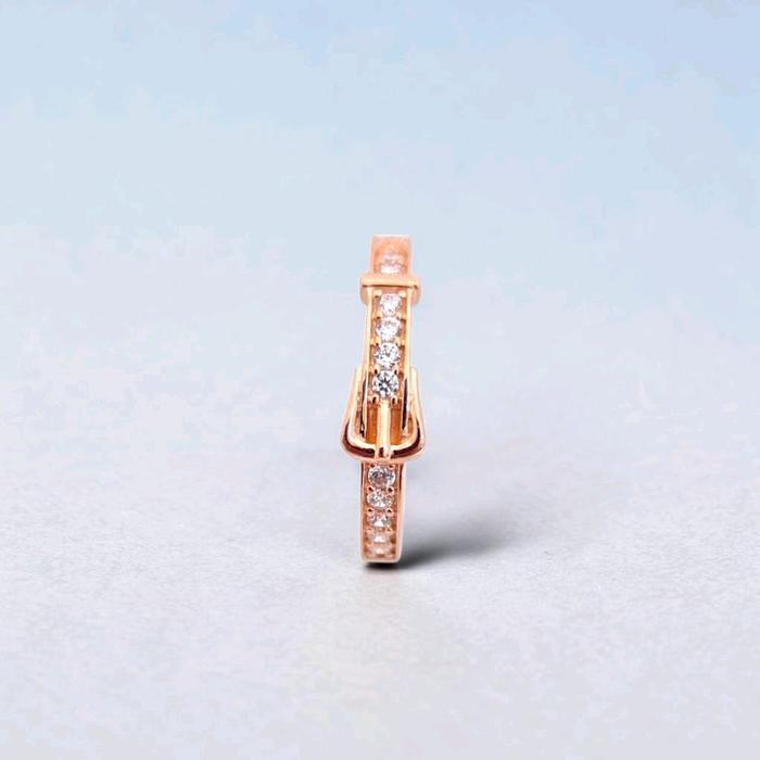 Rose Gold Belt Rings 17K / Diamond Jewelry / 444CMS186LS