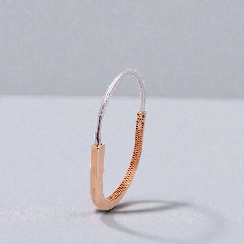 Lock Bangle Rose Gold 17K / Gelang Gembok Rose Gold 17K / Diamond Jewelry / 470GMS730LS