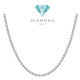 Tennis necklace diamond round 18k 8ct-Diamond Jewelry