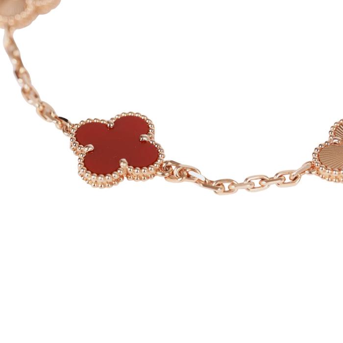 Vc necklace clover long mop/charnelianlobg  20 clover 18K gold Diamond Jewelry