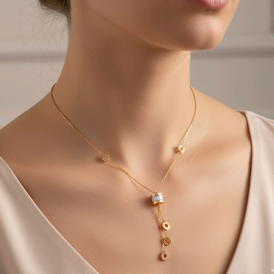 B.zero Diamond Necklace 18K / Kalung Berlian B.zero 18K / Diamond Jewelry 126KBD130000AB -HT