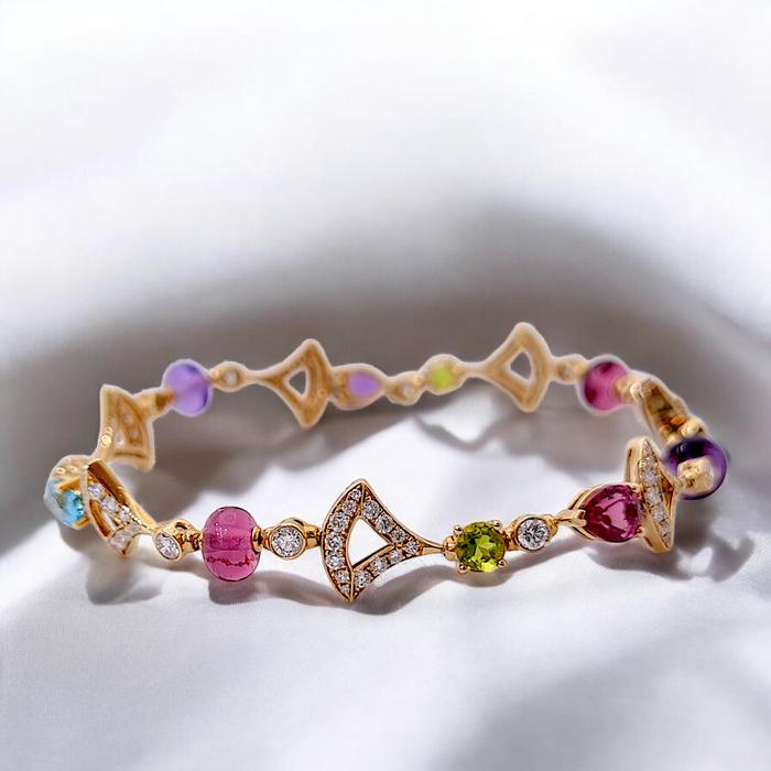 Diva's Dream Bracelet bv18K / gelang  gemstone diva color sapphire diamond/ Diamond Jewelry-379GBD24000RY