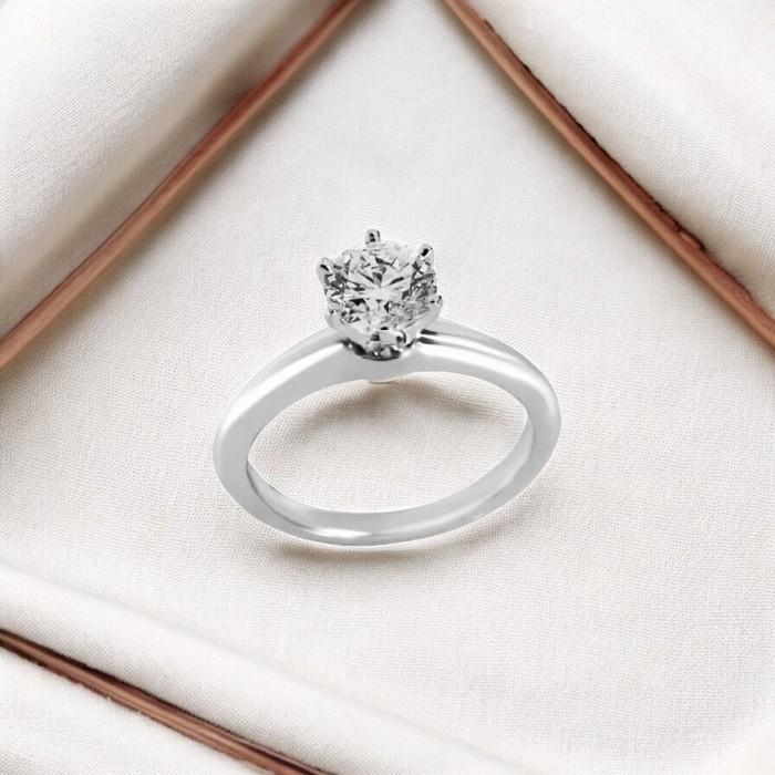 Solitaire Lab  Grown 1 ct 18k Gold Ring-Diamond Jewelry - 233CBL950PFLS HT