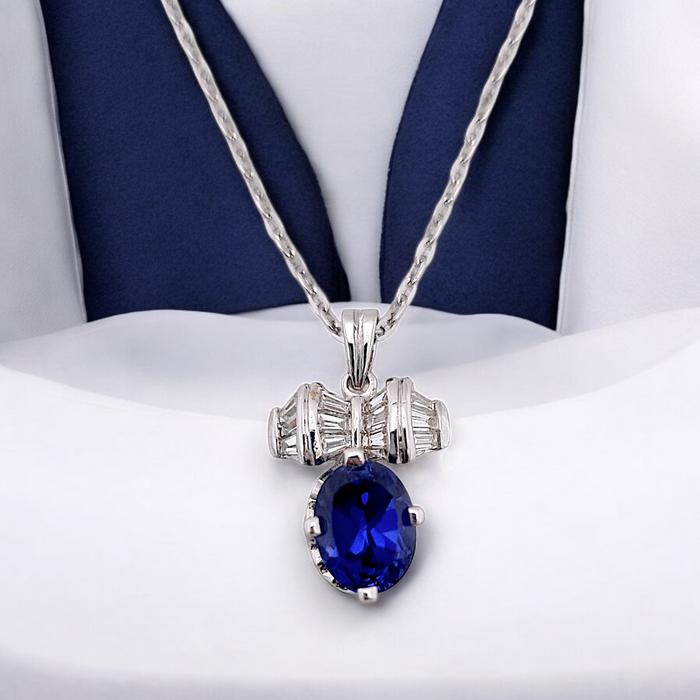 Liontin Blue Sapohire 18K / Diamond Jewelry