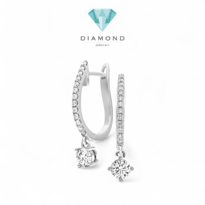 Diamond Hoop Earrings / Diamond Jewelry