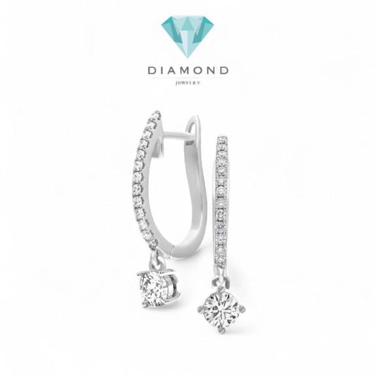 Diamond Hoop Earrings / Diamond Jewelry