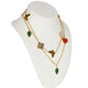 Mix Lucky Clover Long Necklace 18K Gold with pearl,gemstones Diamond Jewelry