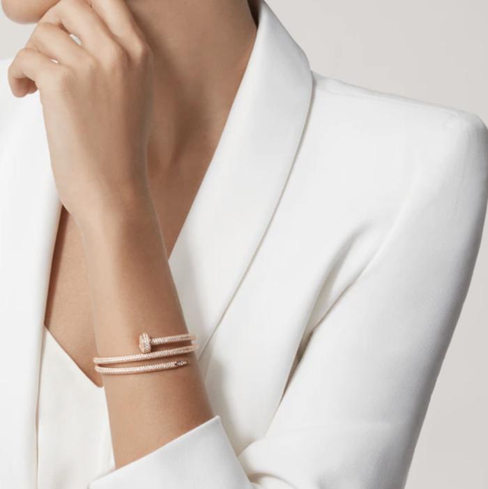 Double Juste Full Diamond bangle 18K gold Diamond Jewelry