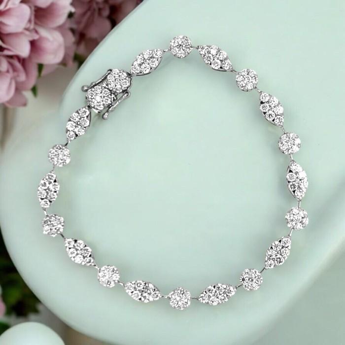 Gelang Tennis Berlian fancy lotus diamond18K-Diamond Jewelry