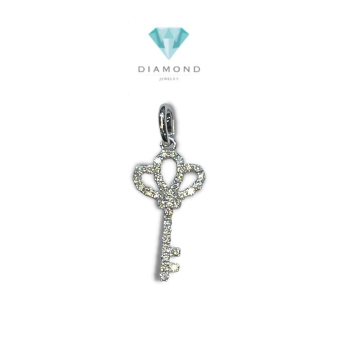 Triad key pendant diamond 18k Gold -Diamond Jewelry