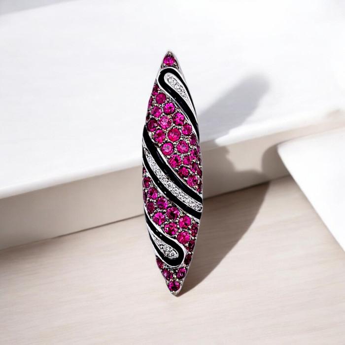 Twis Pink Sapphire Diamond Pendant / Diamond Jewelry