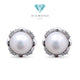 Flower Pearl Diamond Earring 18K / Diamond Jewelry 45AMGT1780WP-HT