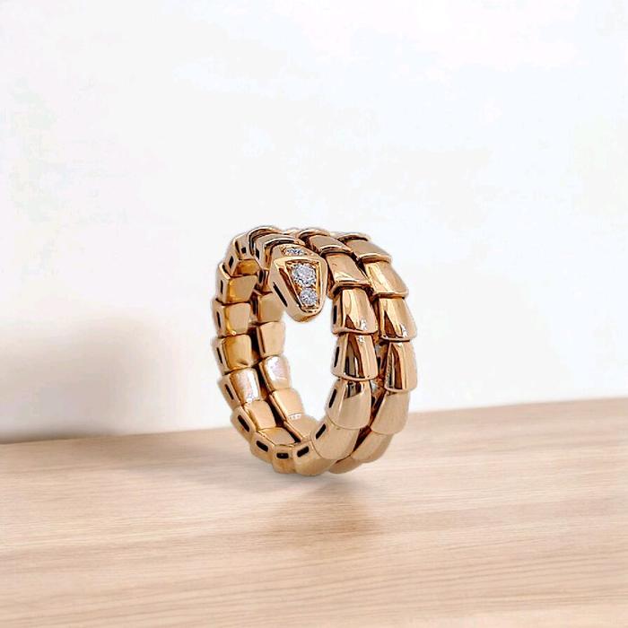 Ulo Serpenti two row Diamond Ring 18K / Diamond Jewelry 8CBD16400RB