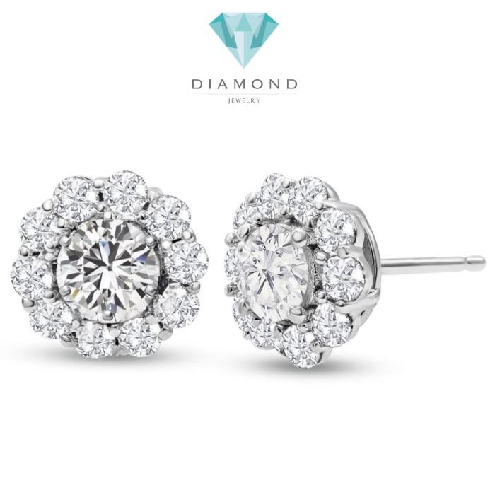 Flower Diamond Earrings / Diamond Jewelry