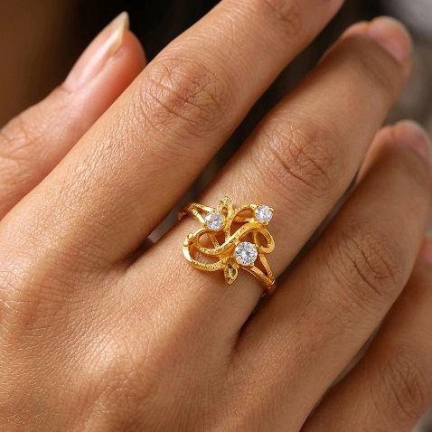 Flower Gold Ring 23K / Cincin Emas Bunga 23K / 138CMSWP3