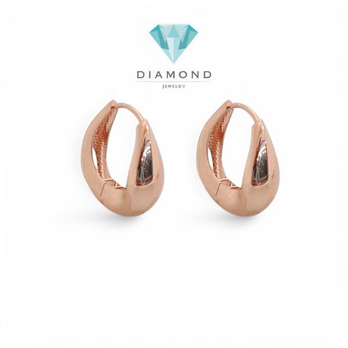 Anting Mas bottega klip Rose Gold 750K-Diamond Jewelry