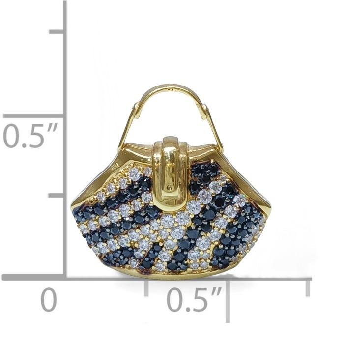 Rosato Bag Pendant 18K Gold -Diamond Jewelry-174LMSWP9-HT