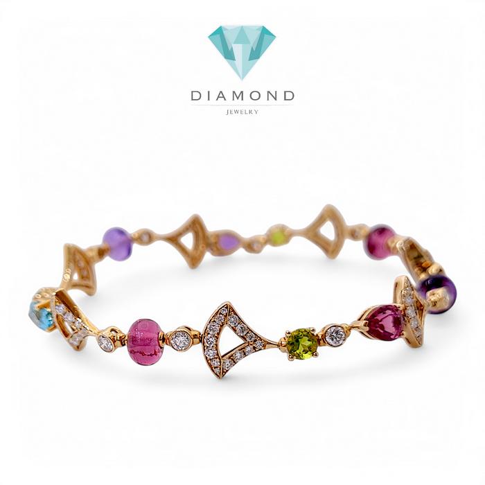Diva's Dream Bracelet bv18K / gelang  gemstone diva color sapphire diamond/ Diamond Jewelry