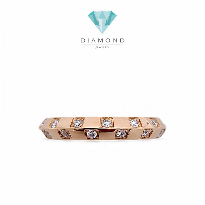 Le Damier Diamond  Ring 18K /Cincin Berlian Damier 18K / Diamond Jewelry-363CBD10000RY-HT