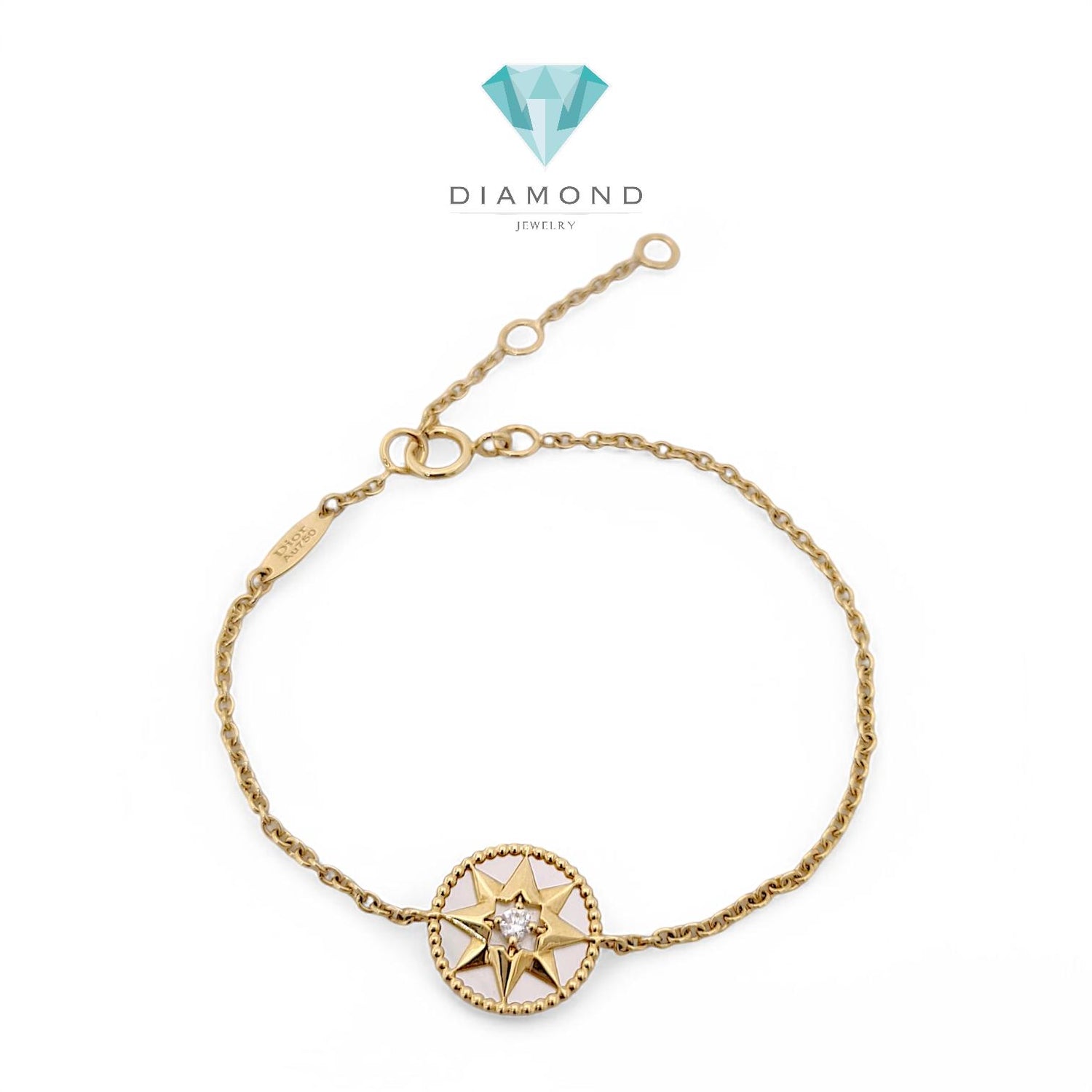 Star Lucky MOP Diamond Bracelet 18K / Diamond Jewelry-381GBD258RY-HT