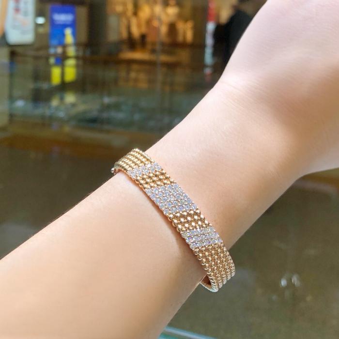Perlee Bangle 18K-Diamond Jewelry-2GBD32406DM-HT