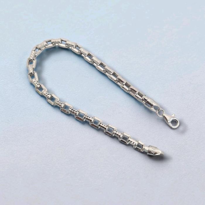 Blockchain Whitegold Brecelet 17K / Diamond Jewelry /485GMS506LS