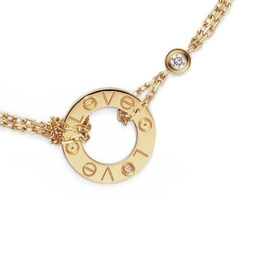 Love chain crt bracelet 18k gold diamond-Diamond Jewelry