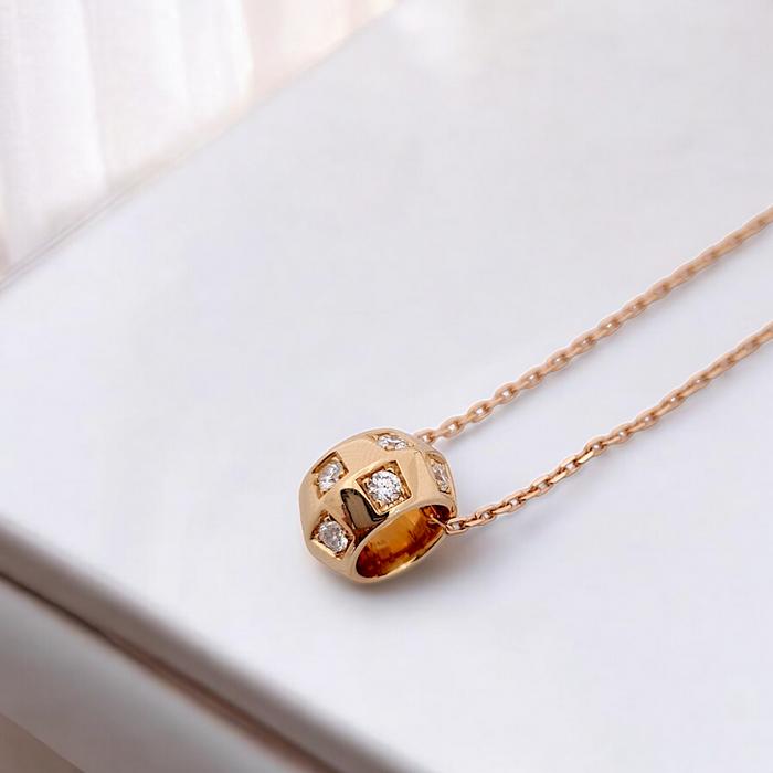 Le Damier Necklace 18K Diamond Necklace/Kalung Berlian Damier-377KBD15000RY-HT