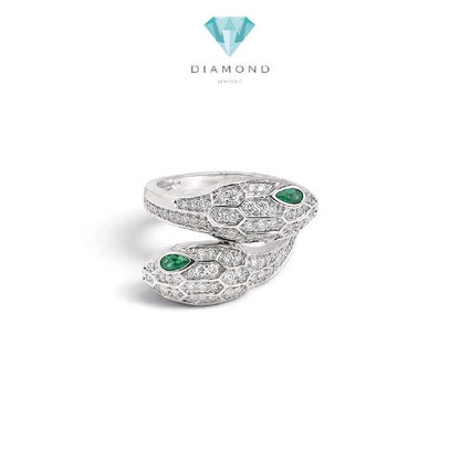 Serpenti With Emerald Diamond Ring 18K / Cincin Serpenti dengan emerald diamond 18K / Diamond Jewelry / GR0050957
