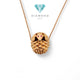 Hedgehog Necklace 18K/Kalung Emas Landak Diamond Jewelry-375KBD1375RY-HT