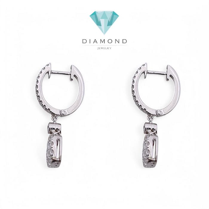 Cushion Diamond Earrings 18K / Diamond Jewelry