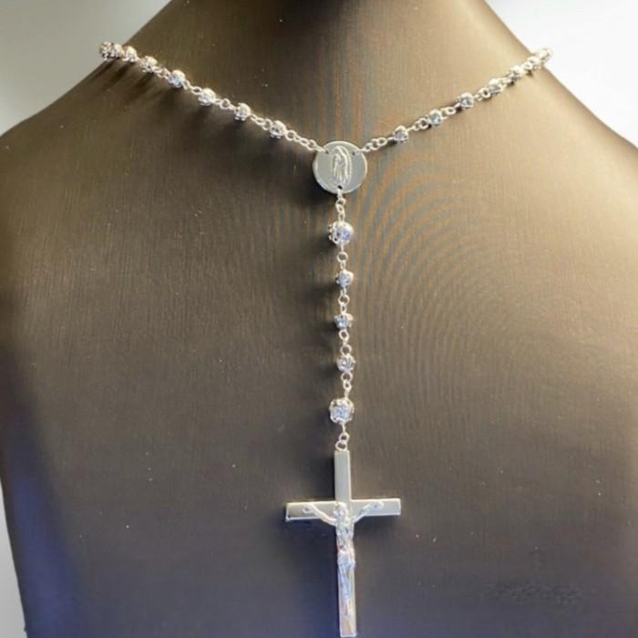 Rosario Necklace/Bracelet White Gold 750K Emas Putih-Diamond Jewelry-1KMS15LSNEW/1GMS6LSNEW-HT