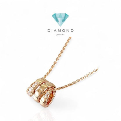 Viper Ulo Snake Head Diamond Necklace 18K-Diamond Jewelry-402KBD9000LS-HT