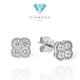 Vancleef earring stud anting clover diamond 18K