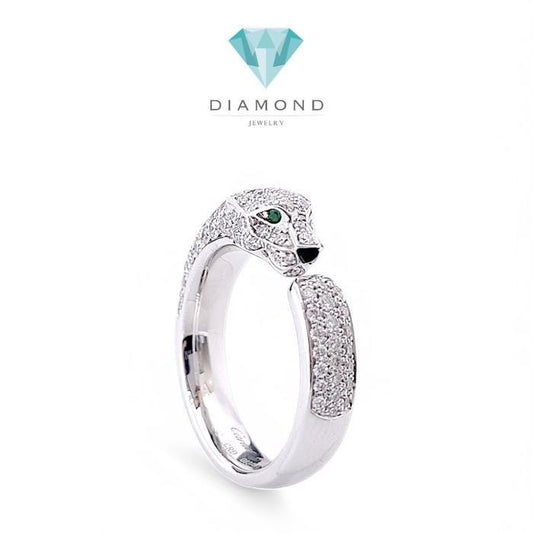 Diamond Ring Panther crt Diamond Ring 18K / Diamond Jewelry-HT Berlian Perhiasan Jewellery Emas-81CBD138000AB-HT