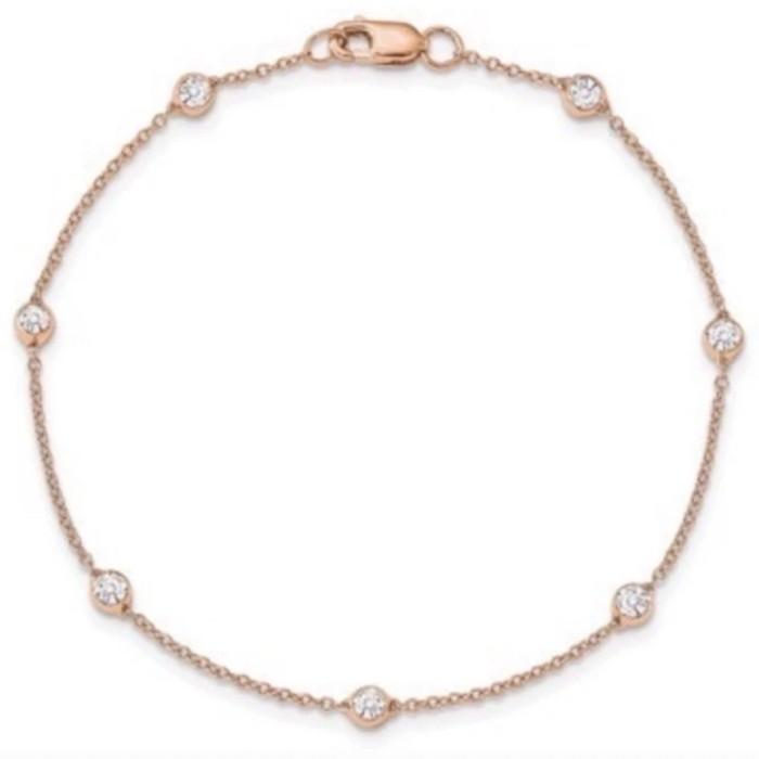 Gelang Diamond Solitaire 18k Stacking Medium/Small-Diamond Jewelry-6GBDAB59000LS-HT