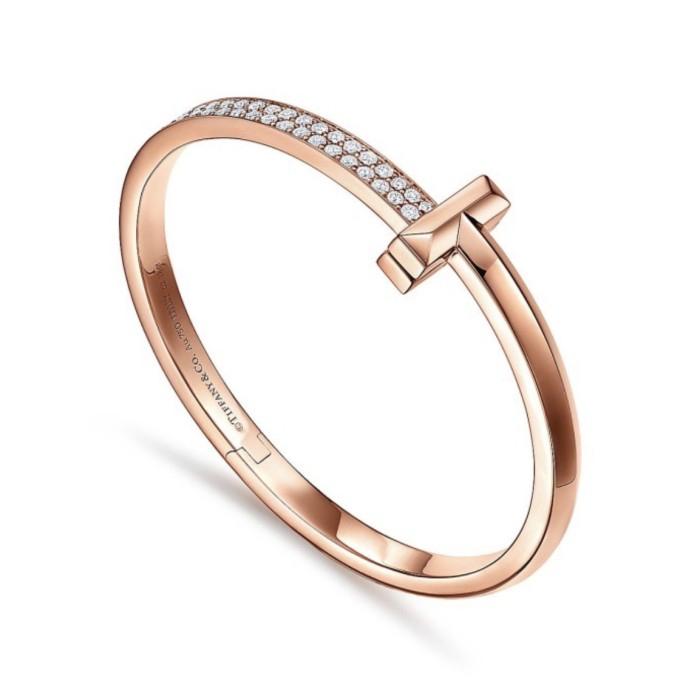 T Hinged Diamond Regular Bangle Diamond Jewelry