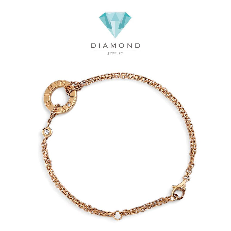Love Diamond Bracelet 18K / Gelang Berlian Love 18K / Diamond Jewelry 156GBD58100AB - HT