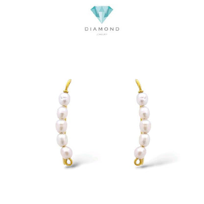 Gold Pearl Earrings 23K / Anting Emas Pearl 23K / Diamond Jewelry / 372AMSWP2